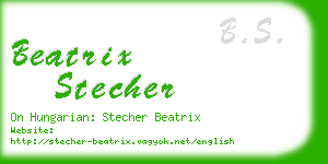 beatrix stecher business card